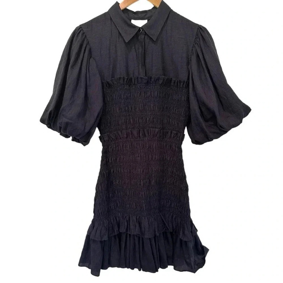 Acler Edna Linen-Blend Mini Dress sz 4 - Picture 6 of 16